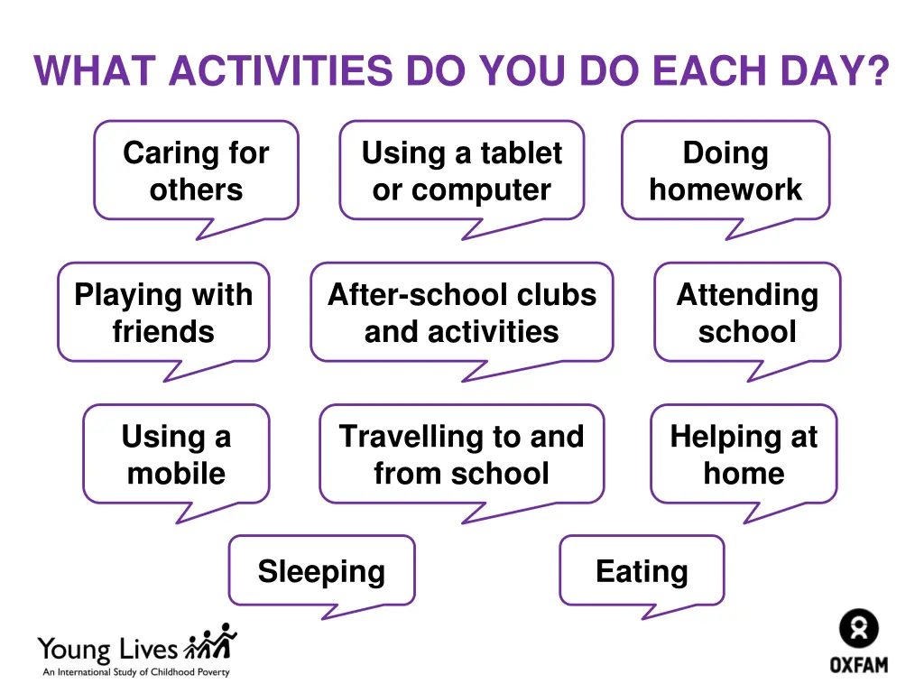 what activities do you do each day