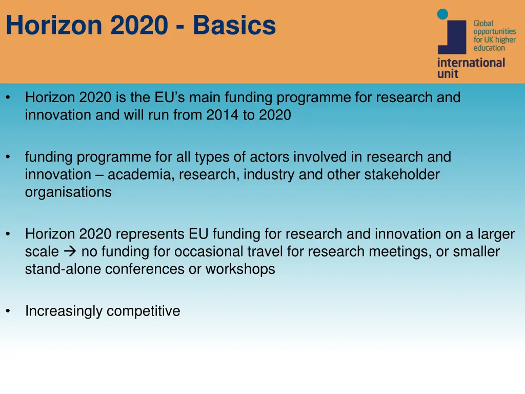 horizon 2020 basics