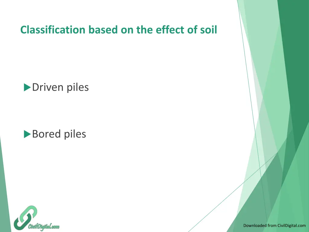 classification based on the effect of soil