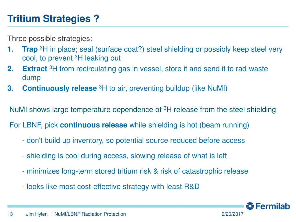 tritium strategies