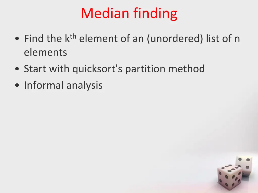 median finding