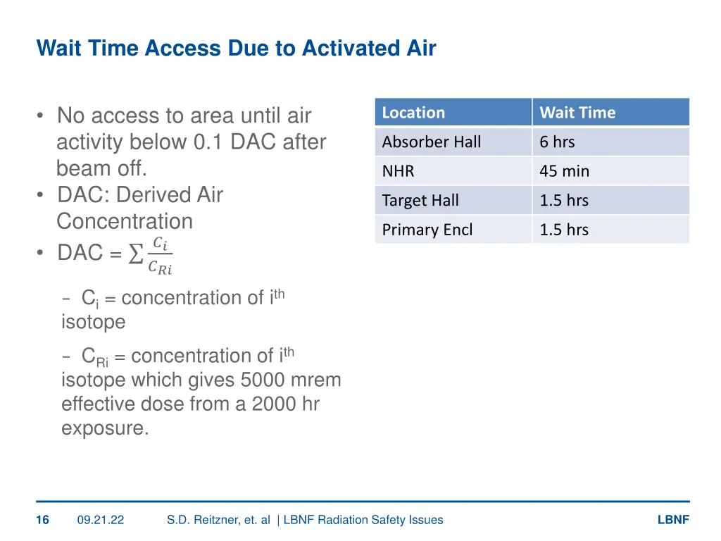 wait time access due to activated air