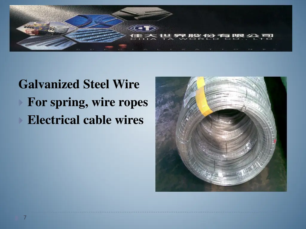 galvanized steel wire for spring wire ropes