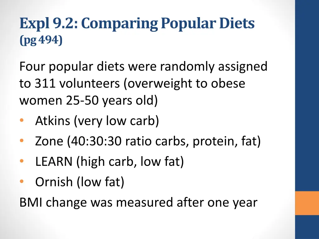 expl 9 2 comparing popular diets pg 494