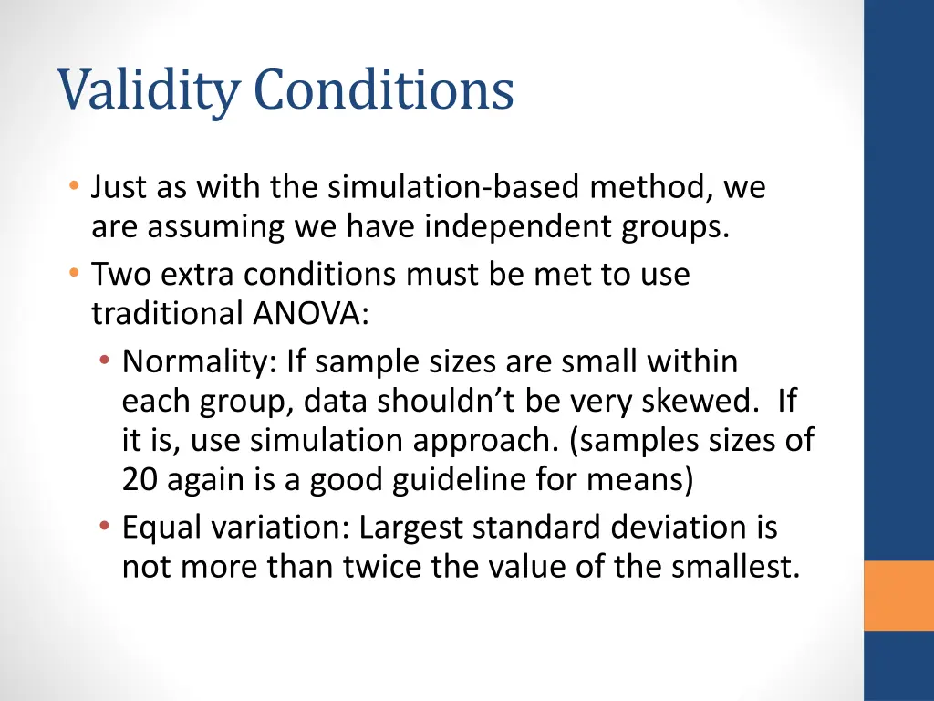 validity conditions