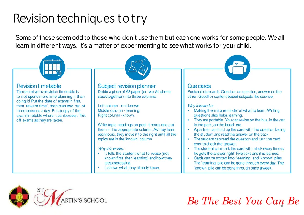 revision techniques totry