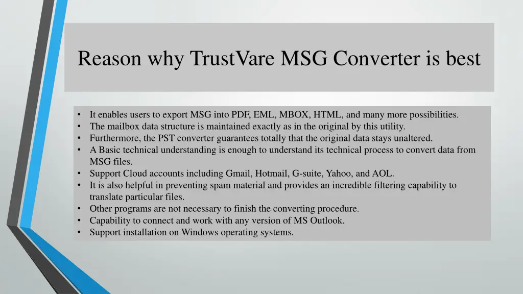 reason why trustvare msg converter is best