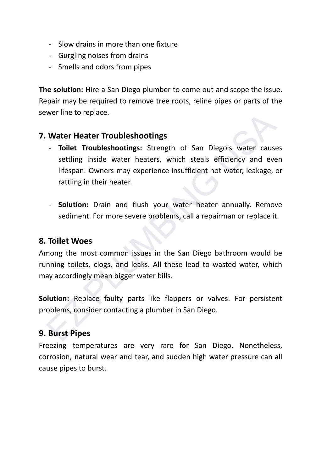 slow drains in more than one fixture gurgling