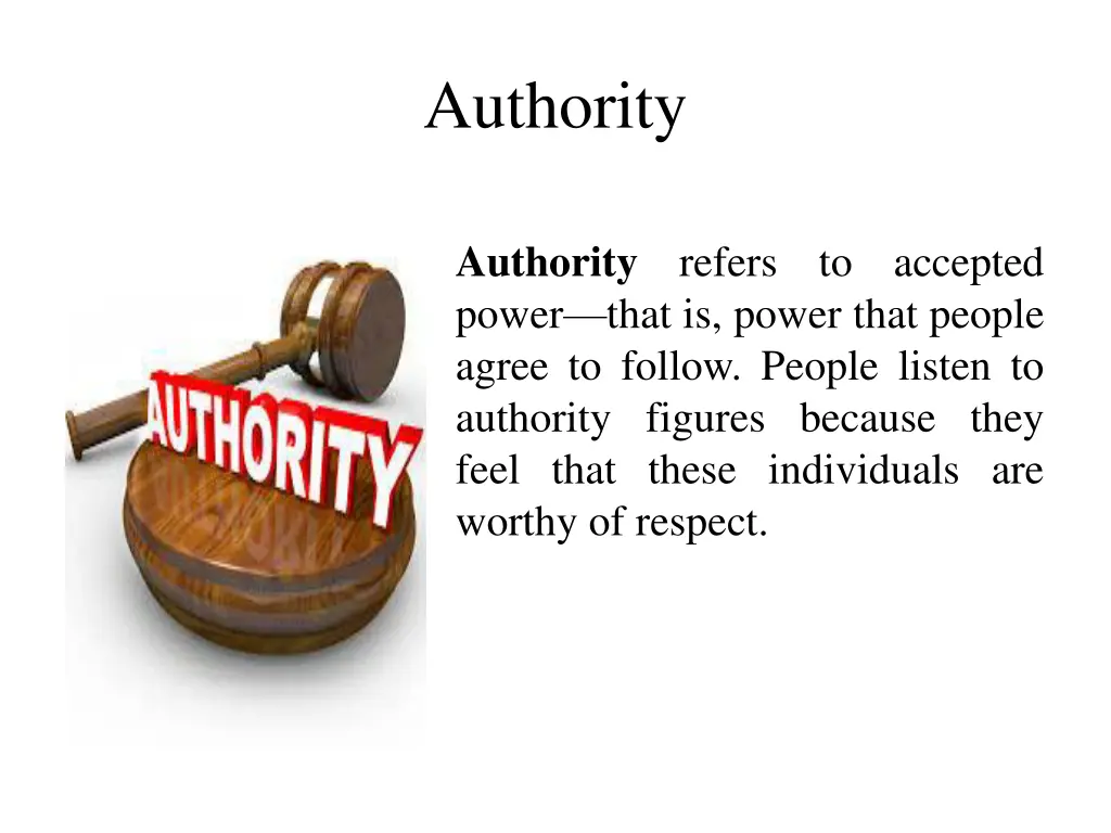 authority