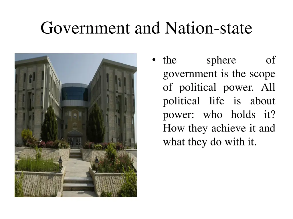 government and nation state