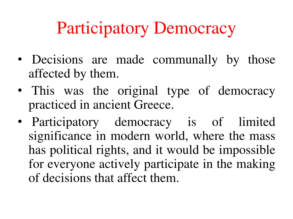 participatory democracy