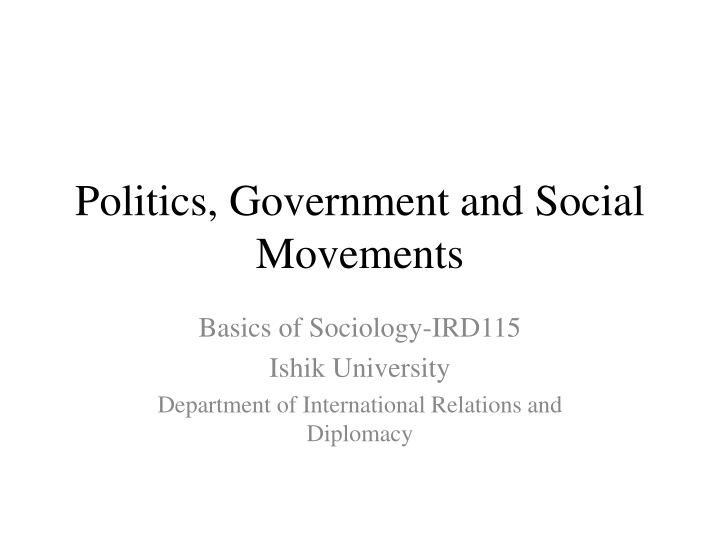 politics government and social movements