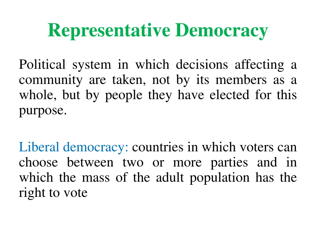 representative democracy