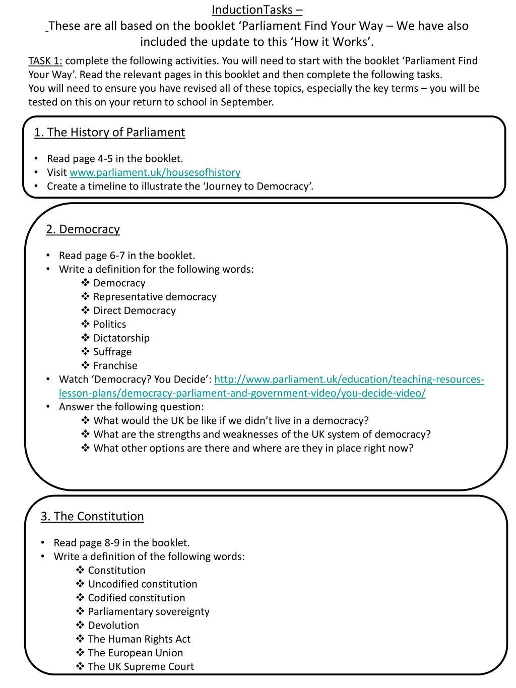 inductiontasks