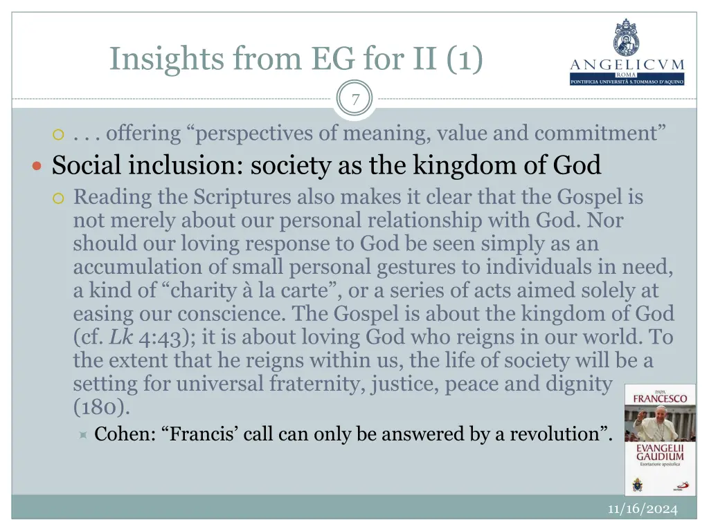 insights from eg for ii 1