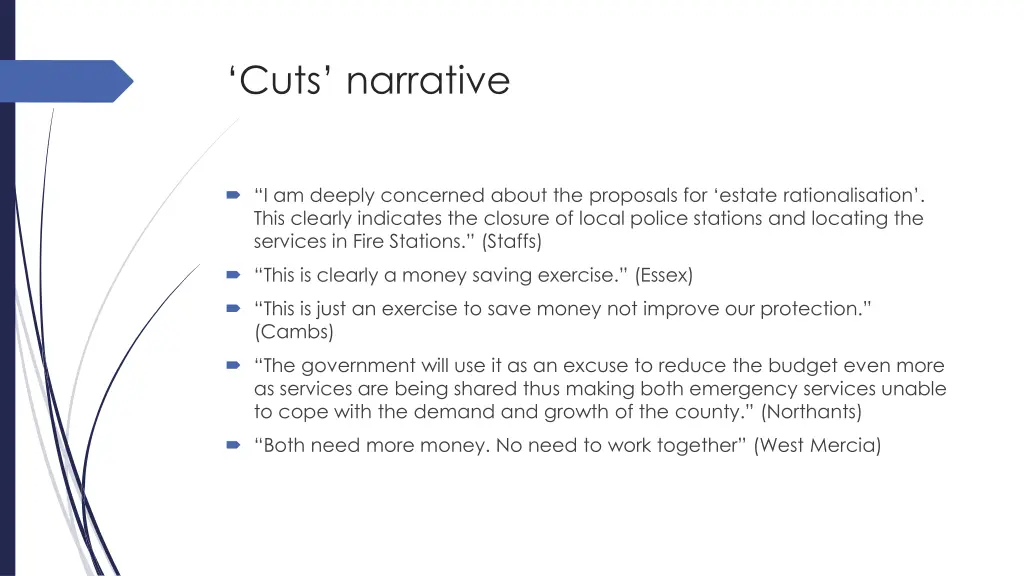 cuts narrative