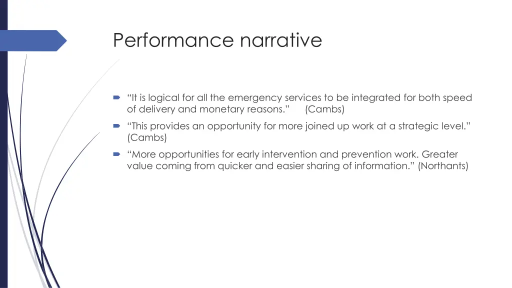 performance narrative