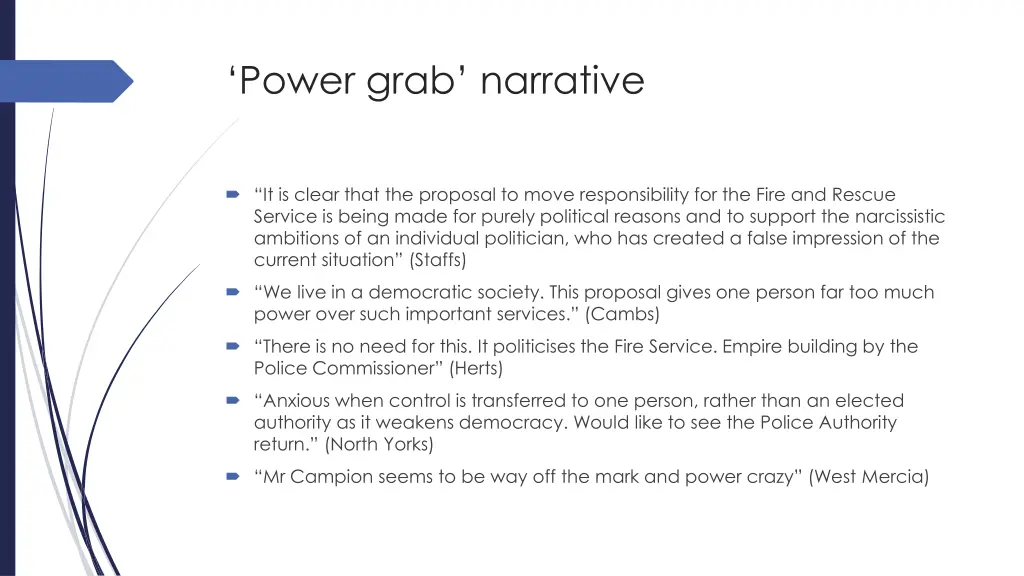 power grab narrative