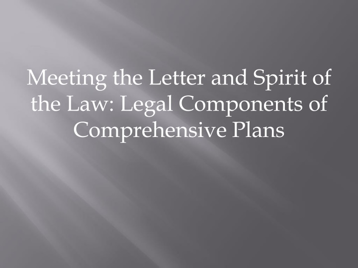 meeting the letter and spirit of the law legal