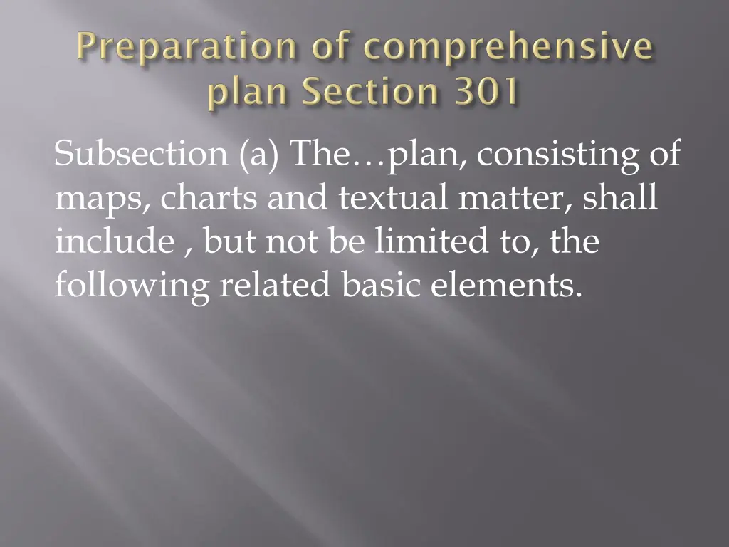 subsection a the plan consisting of maps charts