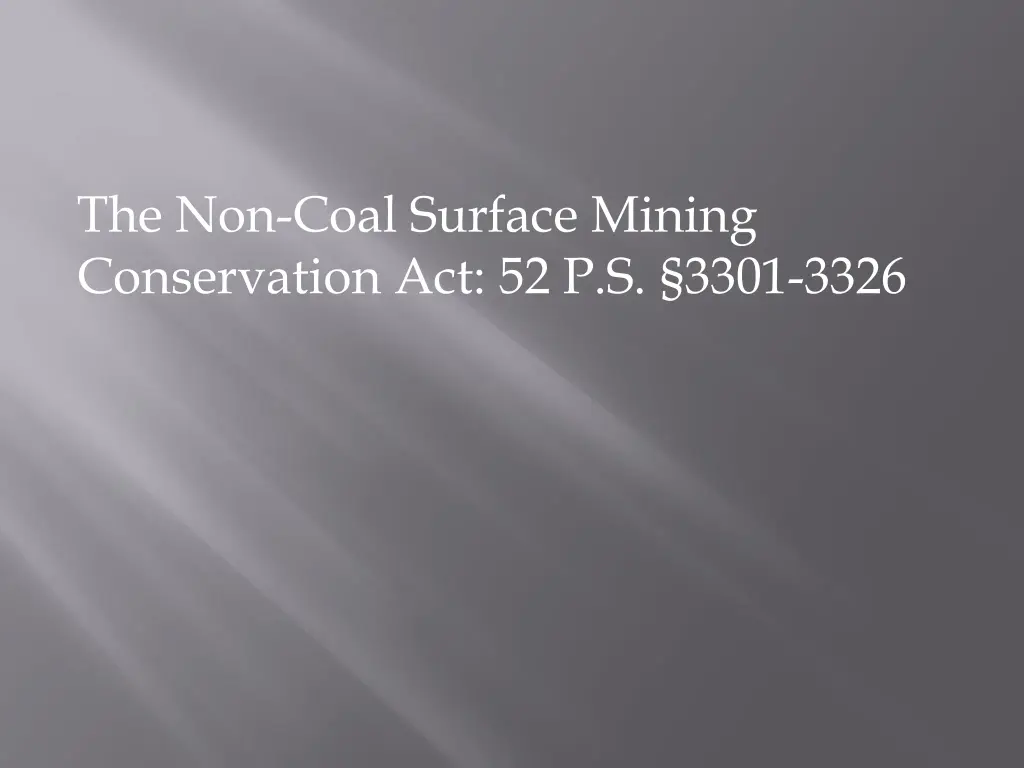 the non coal surface mining conservation