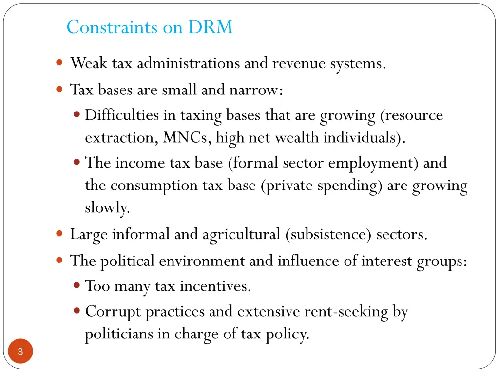 constraints on drm