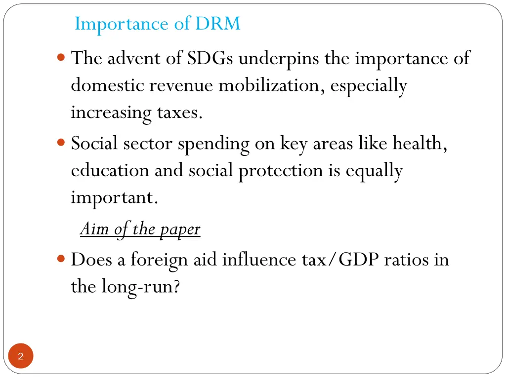 importance of drm the advent of sdgs underpins