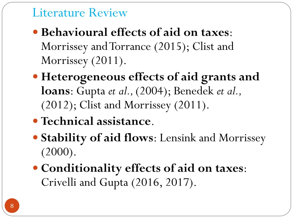 literature review behavioural effects