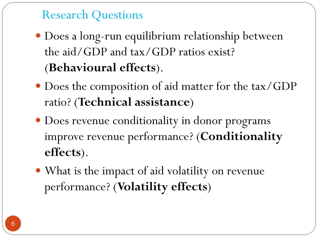 research questions does a long run equilibrium