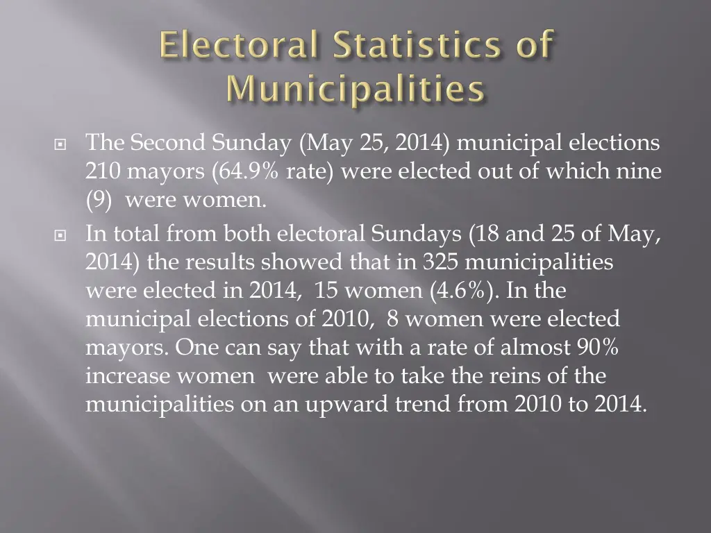 the second sunday may 25 2014 municipal elections