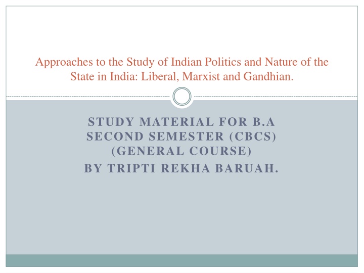 approaches to the study of indian politics