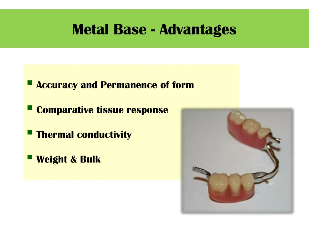 metal base advantages