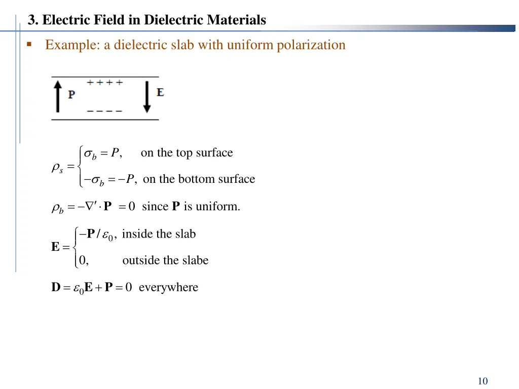 3 electric field in dielectric materials