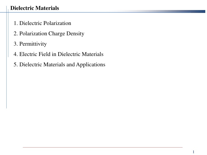 dielectric materials