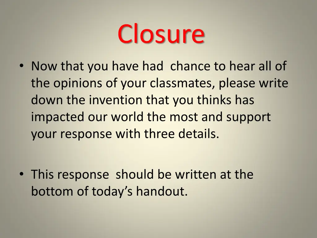 closure