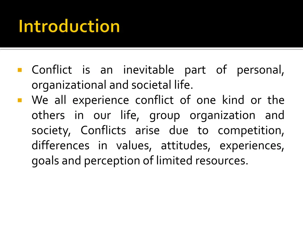 conflict is an inevitable part of personal