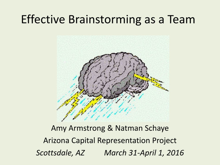 effective brainstorming as a team