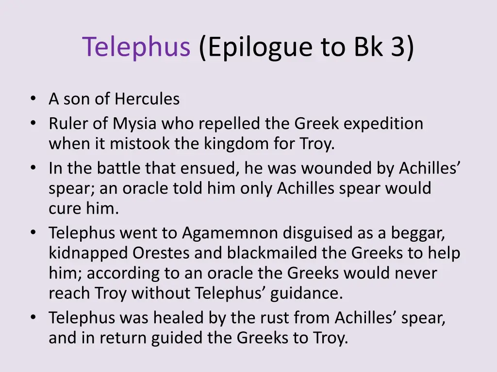 telephus epilogue to bk 3