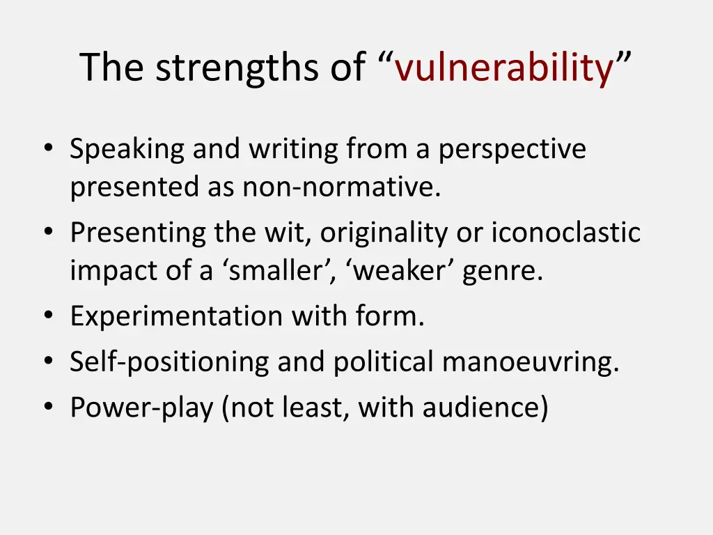 the strengths of vulnerability