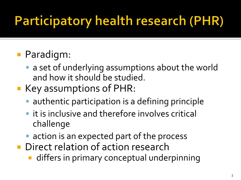 paradigm a set of underlying assumptions about