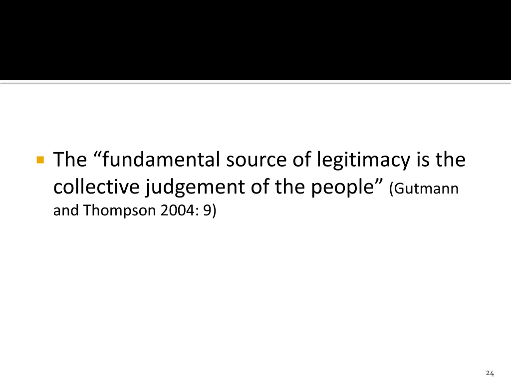 the fundamental source of legitimacy