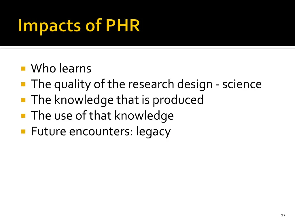 who learns the quality of the research design