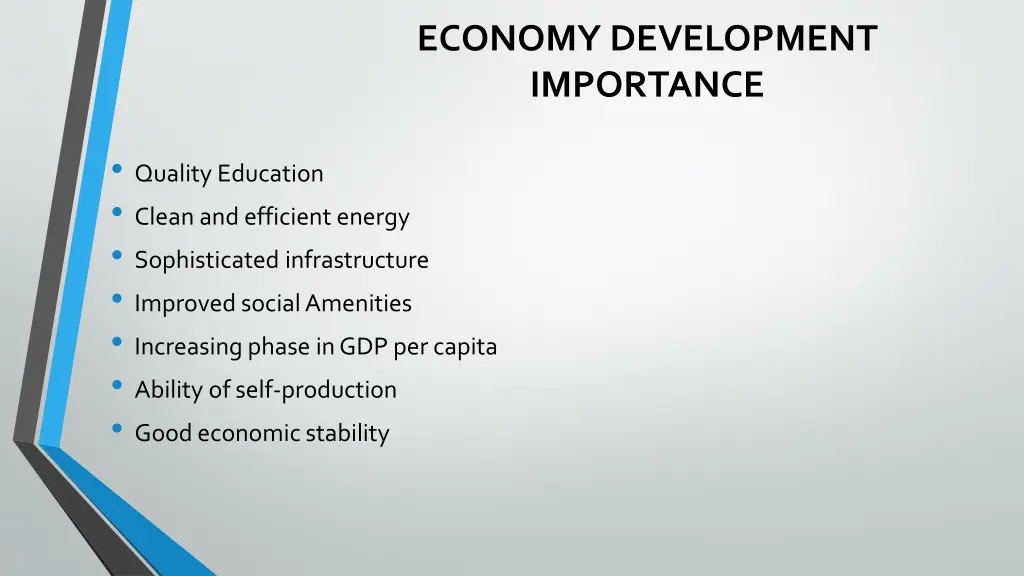 economy development importance