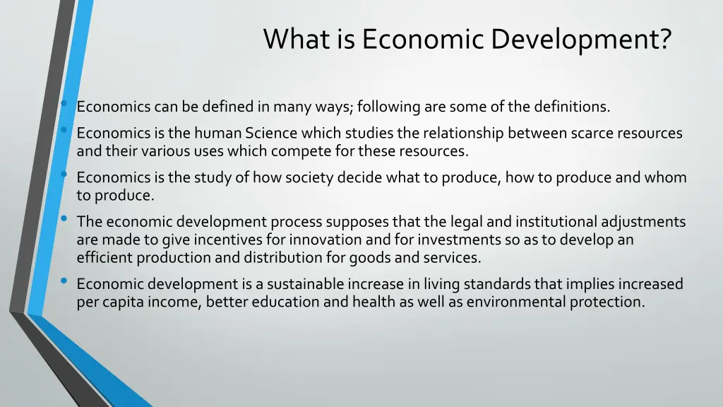 what is economic development