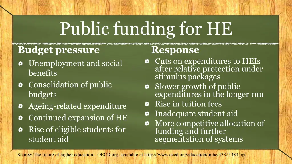 public funding for he