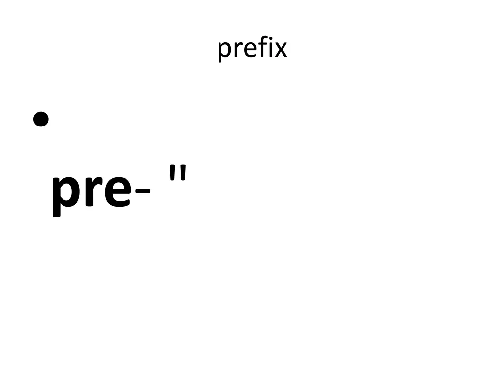 prefix