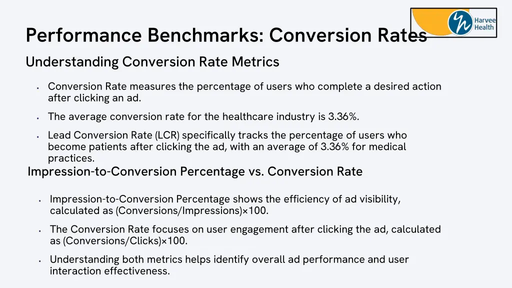 performance benchmarks conversion rates