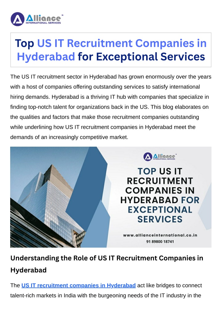 top us it recruitment companies in hyderabad