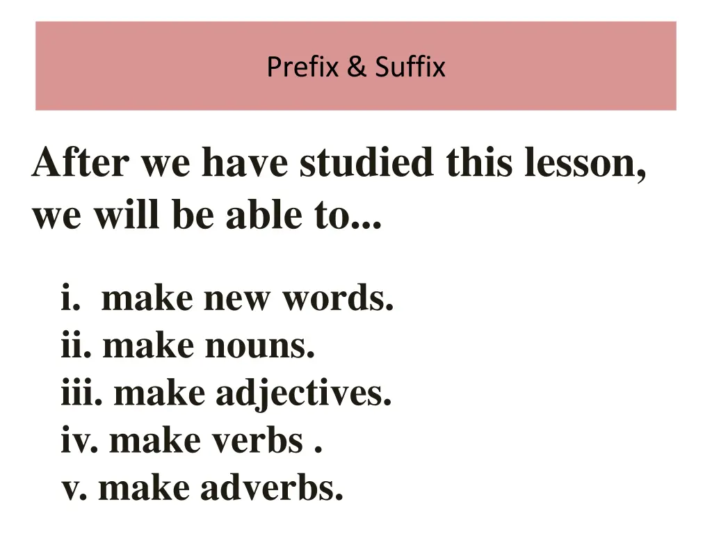 prefix suffix