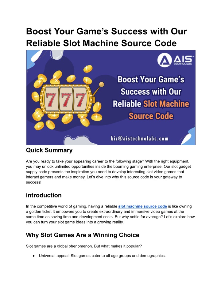 boost your game s success with our reliable slot